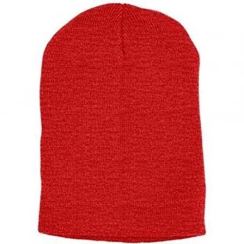 Masterdis Basic Flap Beanie - Red Knitted Hat