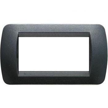 Placa de 4 Módulos Bticino Living International - Acero Oscuro L4804PA