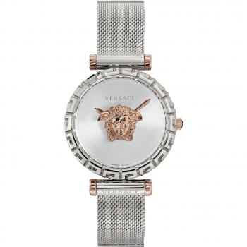 Versace Empire Greca Silver Watch, Gray female, Size: ONE SIZE