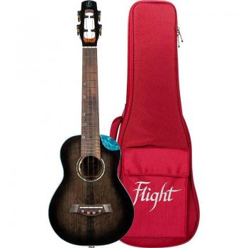 Flight Nighthawk Royal Series Concert Electro-Acoustic Ukulele - Satin Transparent Black