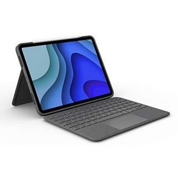 Logitech Folio Touch para iPad Pro de 11 pulgadas, Disposición QWERTZ Alemán, Gris