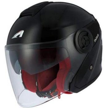 Astone Helmets - Casque jet DJ10-2 monocolor- Casque jet à écran long - Casque jet moderne en polycarbonate - Gloss black L