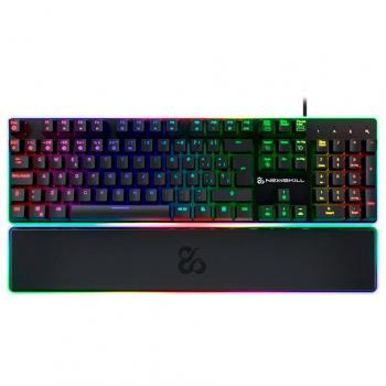 Newskill Gungnyr Pro TKL Teclado Gaming Optomecánico Inalámbrico RGB Switches Gateron Red Intercambiables QWERTY Español Negro