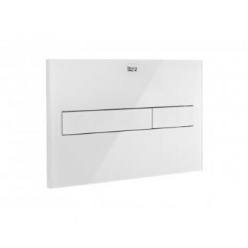Placa de accionamiento con descarga dual (acabado cristal) PL10 DUAL (ONE) - ROCA, Color: Blanco
