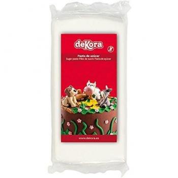 Dekora - Cobertura para Tartas de Fondant de Color Blanco - 250 gr