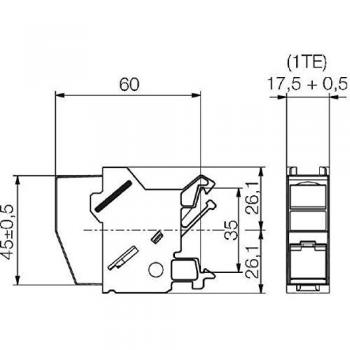 Weidmüller 8879050000 Modular Connector for DIN Rail Mounting (1 Piece)