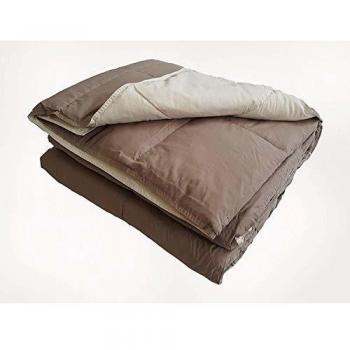 Casatex Edredón/Relleno nórdico Natural de plumón de oca de Cama Individual - Bicolor - Color Marrón/Crudo