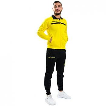 Givova One Full Zip Chándal TT012-0710, chándal completo con cremallera, color amarillo/negro, talla XS