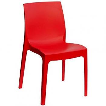 Silla de Cocina Apilable de Polipropileno Roma Grand Soleil Color Rojo