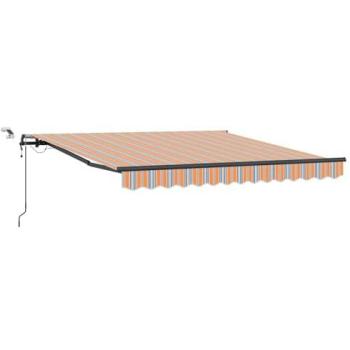 Toldo Retráctil Automático con Franja LED Multicolor 350x250 cm