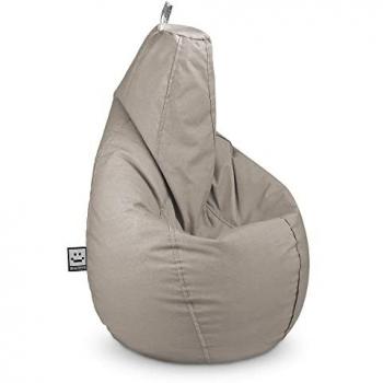 Puff Pera XXL Naylim Mate Piedra HAPPERS - Cómodo, Ligero y Resistente para Exterior e Interior