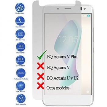 Todotumovil Protector de Pantalla BQ Aquaris V Plus de Cristal Templado Vidrio 9H para movil
