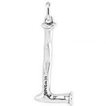 UNO de 50 - Silver Plated Letter L Charm Pendant