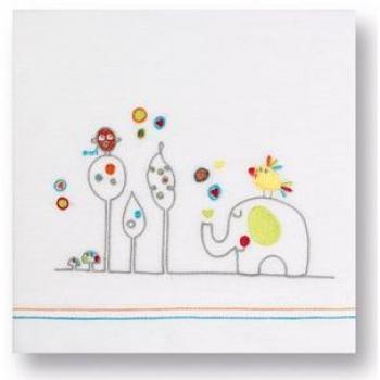 Pirulos 68301717 - Sábanas punto cuna, 60 x 120, color blanco y turquesa