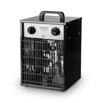 Aerotermo Eléctrico Industrial Fácula Magma 2000W con Ventilación, Calefacción, Termostato Ajustable y Asa