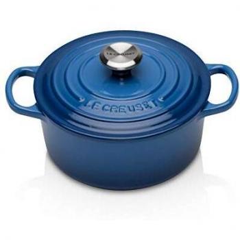 Le Creuset Signature Cast Iron Round Casserole, 18 cm - Marseille Blue