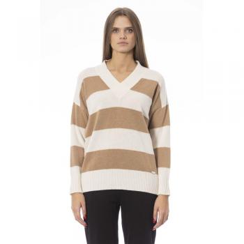 Baldinini Trend Beige Wool Sweater - L