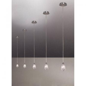 Lámpara de suspensión Pietra 1 Bulb G9, cromo pulido