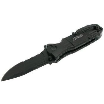 Walther Black Tac - Navaja con hoja Spear-Point y rompecristales