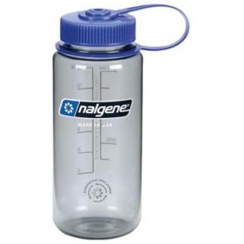 Botella de agua Nalgene WH Sustain 500ml, transparente/Gris, boca ancha