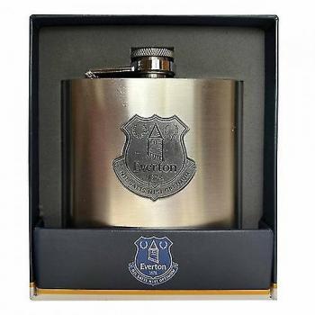 Frasco de cadera de acero inoxidable con escudo del Everton FC Oro y gris One Size