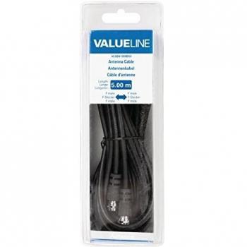 Coaxial Cable F-Male to F-Male 5.00 m Black