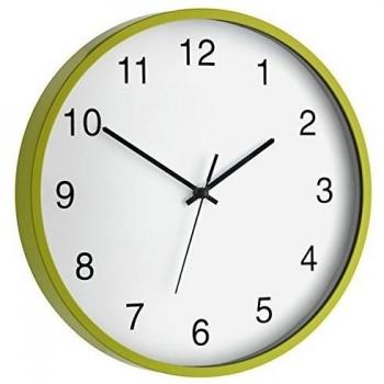 TFA Reloj de Pared electrónico Verde de 300 mm, Multicolor