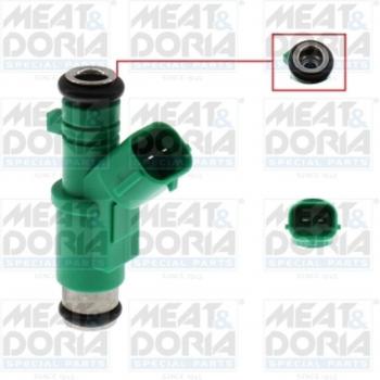 Inyector de combustible MEAT & DORIA 75117167 para vehículos PEUGEOT (206, Partner, 207, 206+, 1007, Bipper) y CITROËN (C3, C2, Nemo