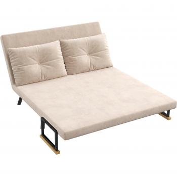 Sofá Cama Convertible 3 en 1 HOMCOM con Respaldo Ajustable y Almohadas Acolchadas