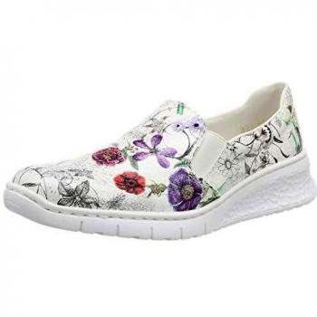 Rieker Women's 58166-90 Loafers, Silver