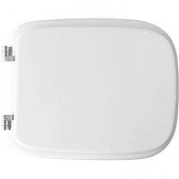 Asiento WC Termoindurente Kerasan Yura Forma 8 Blanco con Cernieras Fijas 41,5 x 33,5 cm