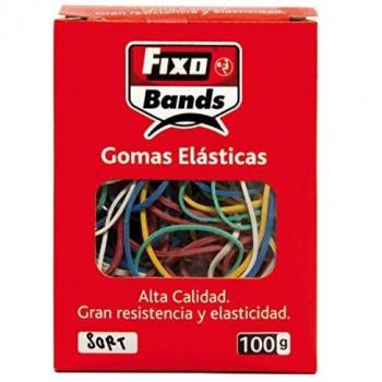 Fixo Caja 100G Gomas Elasticas Colores y Tamaños Surtidos