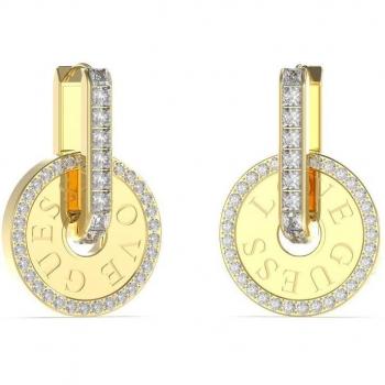 Pendientes Guess Love de acero dorado