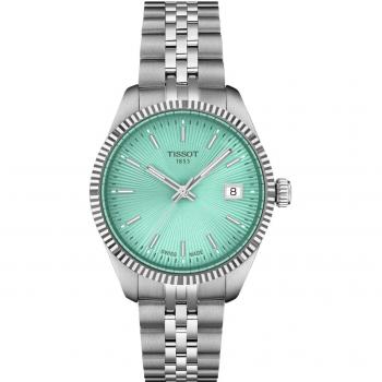 Tissot Ladies Quartz Ballade Watch 34mm Steel Green Dial