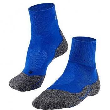 Falke TK2 Short Cool Men's Hiking Socks - Anti-Blister, Functional Yarn, Blue (Size 39-41)