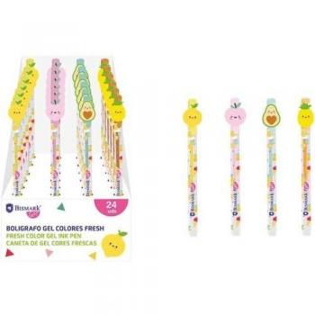 Bolígrafo Gel Colores Fresh Bismark - Pack de 24 Bolígrafos Surtidos