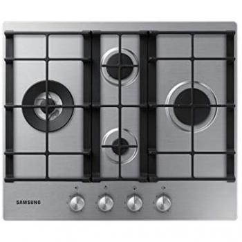 Piano de Cocción a Gas Samsung NA64H3031BS, 60 cm, 4 Quemadores, Acero Inoxidable