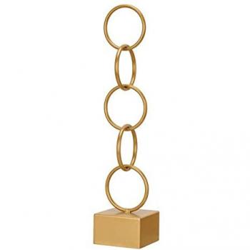 Figura Decorativa Aros Dorado Metal 12,5 x 60,5 x 12,5 cm