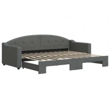 Sofá cama nido tela gris oscuro 80x200 cm