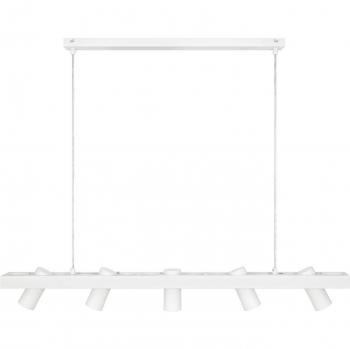 Lámpara colgante TORINO Blanca 5 bombillas, diseño moderno, color blanco, capacidad para 5 bombillas, ideal para iluminación de espacios amplios