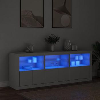 Armario aparador con luces LED blancas 181,5x37x67 cm
