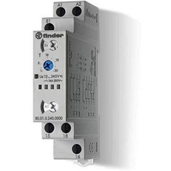Temporizador Multifuncional Modular 12-240V AC/DC 1 Contacto Conmutado 16A 80010240.0000