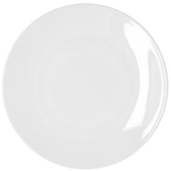 Plato Llano de Porcelana Reforzada Bidasoa Glacial 25cm Blanco Brillo Apto Microondas y Frigorífico Apilable para Hostelería