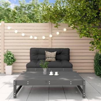Juego de muebles de jardín 2 piezas de madera maciza de pino gris
