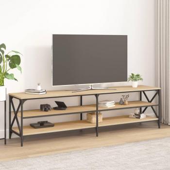 Mueble para TV de madera contrachapada en roble Sonoma de 180x40x50 cm