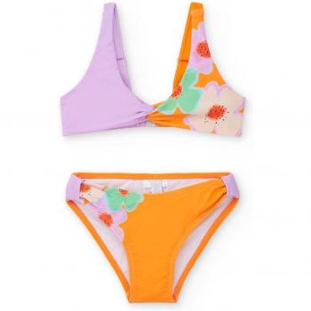 Bikini de niña bicolor Tuc Tuc con estampado floral Paradise Beach