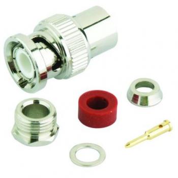 Adaptador BNC macho aéreo con cono y tuerca de fijación CLAMP Electro Dh 19.215/59