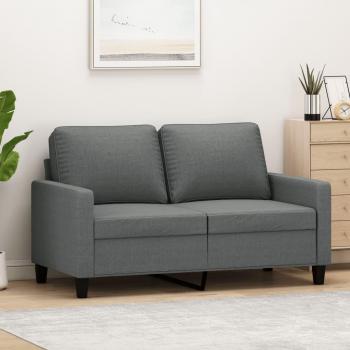 Sofá 2 Plazas Tela Gris Oscuro - 120 Cm