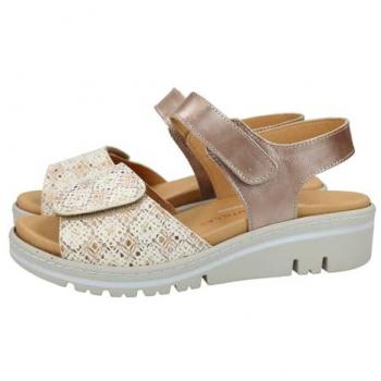 Sandalias Doctor Cutillas 36140 Grabadas para Señora Beige