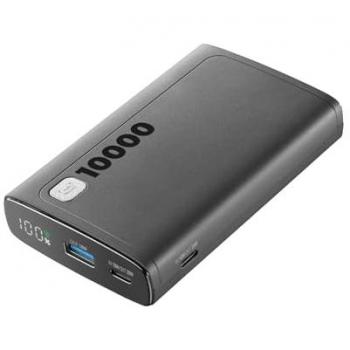 Powerbank Cellularline Elite 10000 mAh, 20W, USB y Tipo C, Negro - Hasta 72 horas de carga adicional